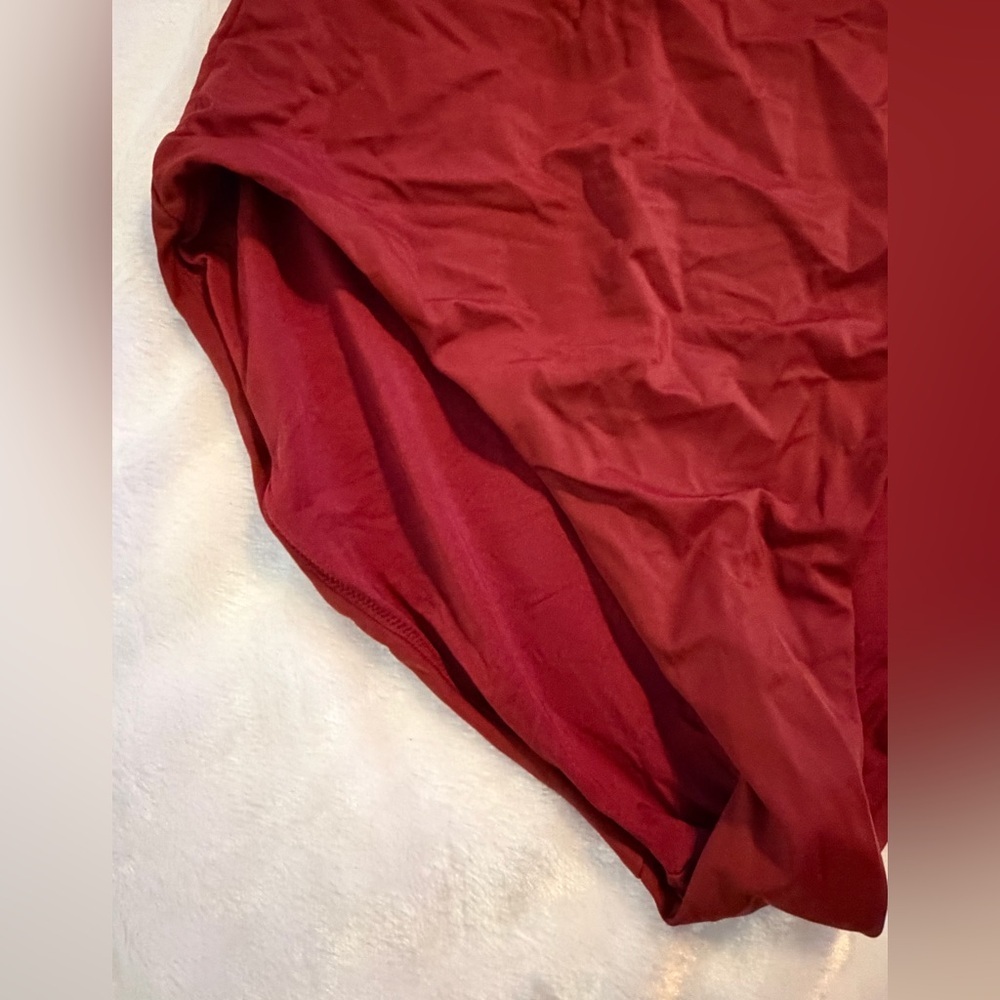 Andie’s Elegant Burgundy One-Piece Swimsuit - Picture 3 of 6